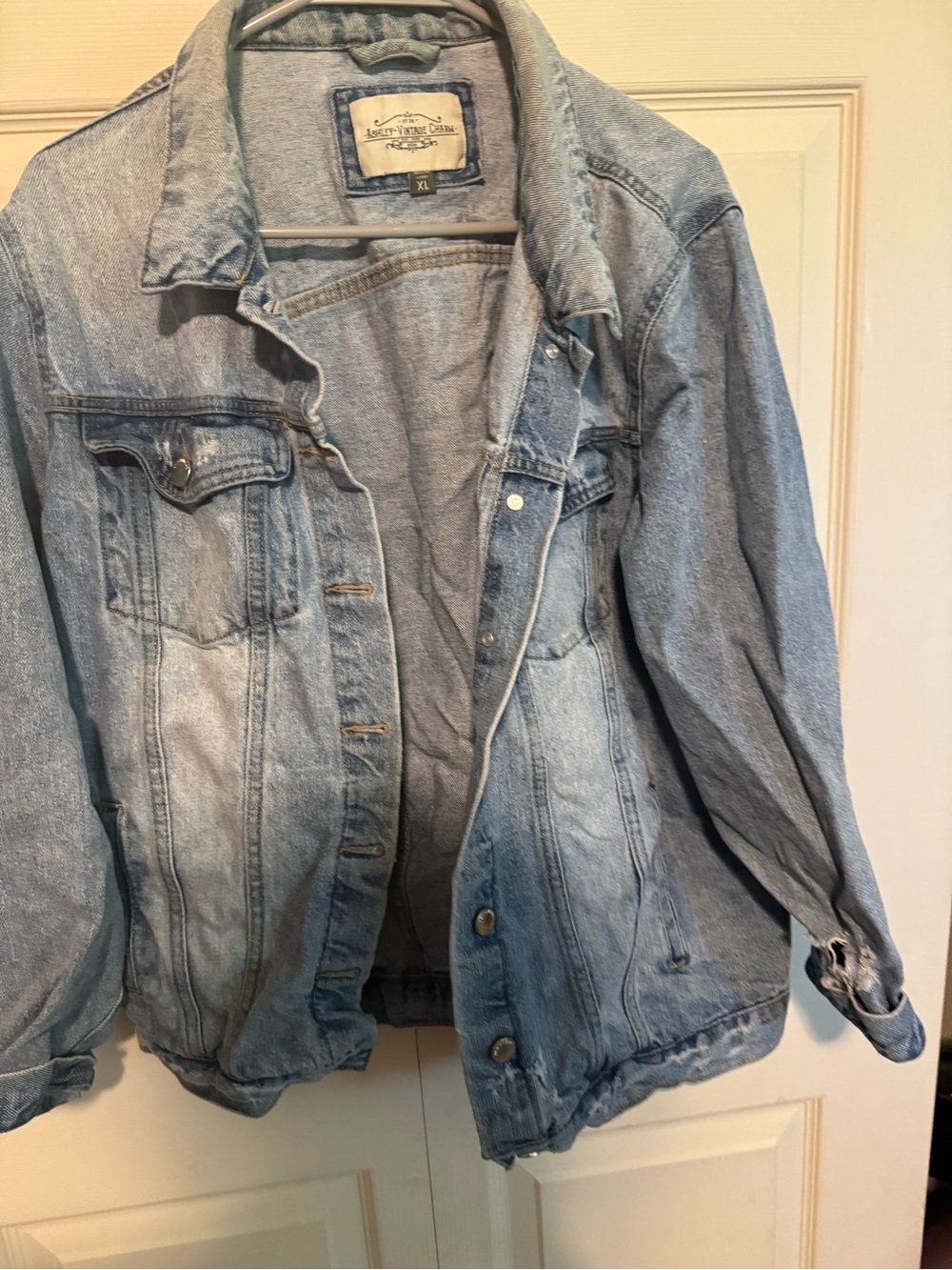 Vintage-Inspired Light Blue Denim Jacket by American Eagle